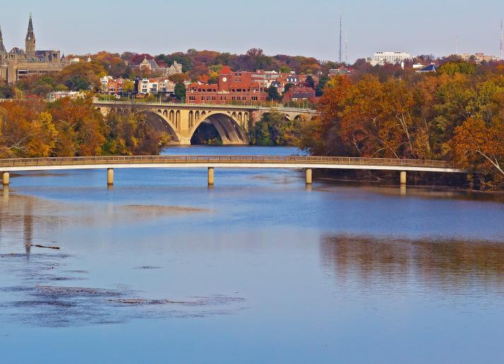 Autumnal Washington DC with bridges