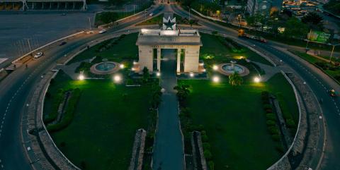 The Black Star Gate and park of Accra, Ghana