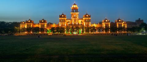 Islamia College in Peshawar at night