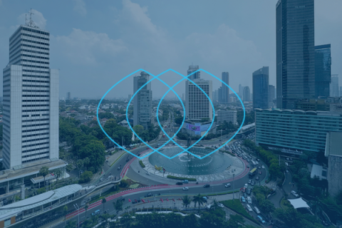 Jakarta skyline with IFAC Connect Branding