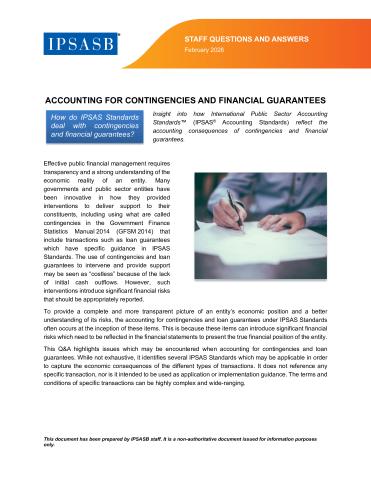 IPSASB Staff Q&A - Contingencies and Guarantees 2026.pdf